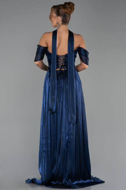 Abendkleid Lang Chiffon Marineblau ABU6342