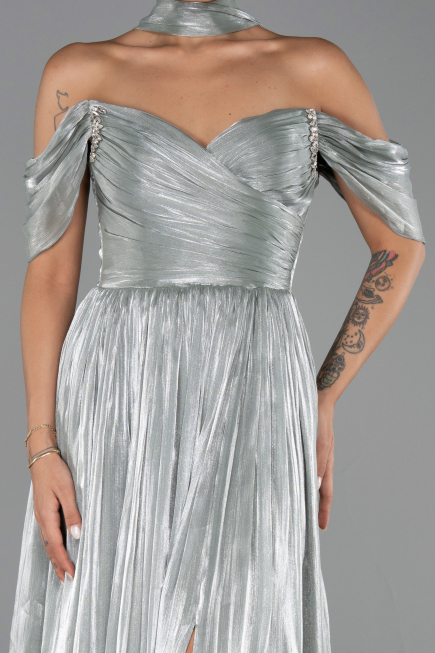 Abendkleid Lang Chiffon Minzgrün ABU6342