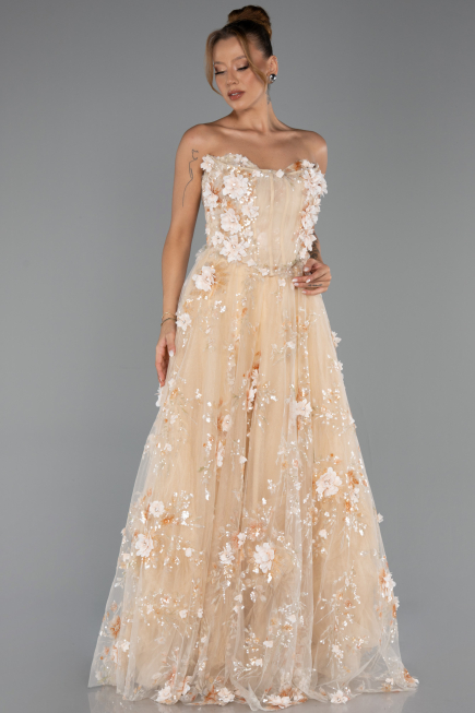Abendkleid Lang Gold ABU6344