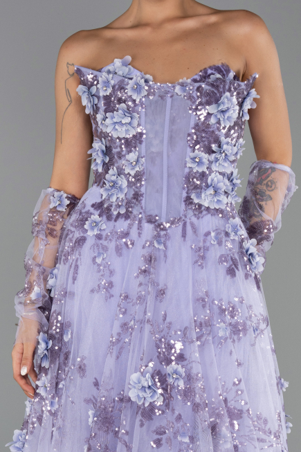 Abendkleid Lang Lila ABU6344