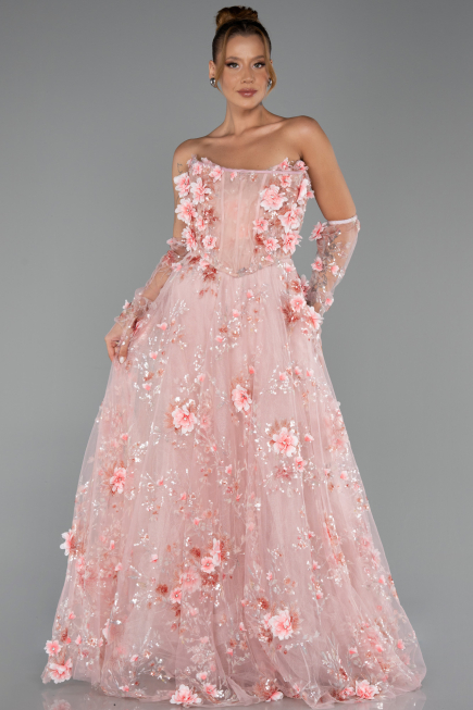 Abendkleid Lang Puder ABU6344