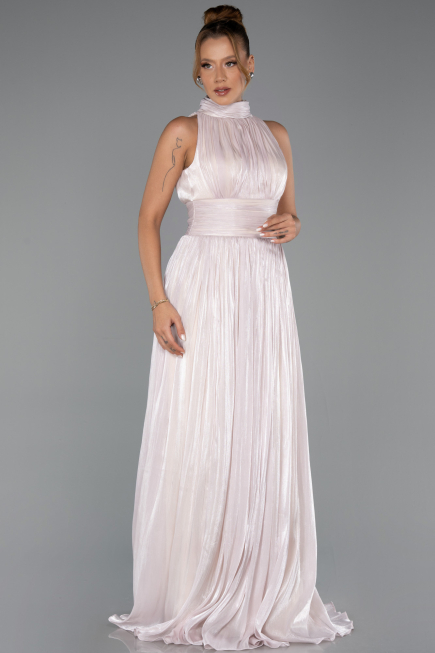 Abendkleid Lang Chiffon Beige ABU6352