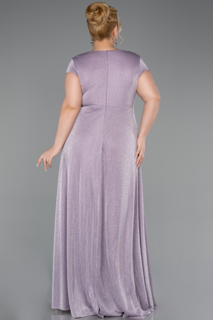 Abendkleid in Übergröße Lang Lavendel ABU6363