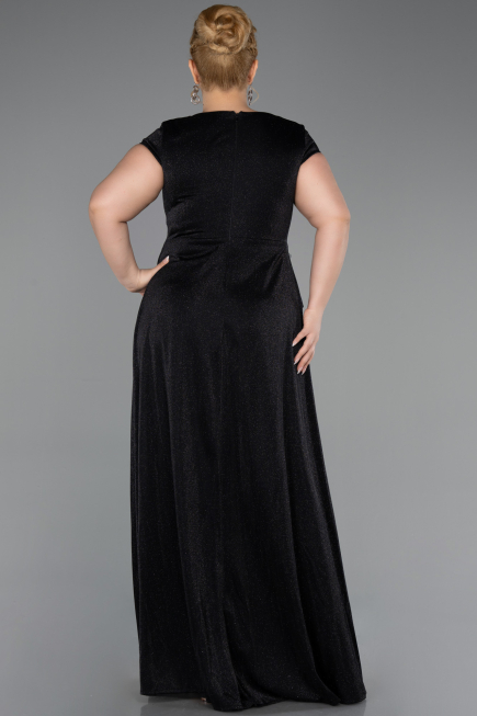 Abendkleid in Übergröße Lang Schwarz ABU6363