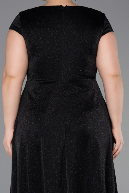 Abendkleid in Übergröße Lang Schwarz ABU6363