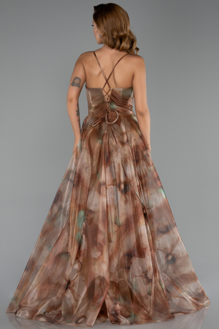 Abendkleid Lang Khaki ABU5053
