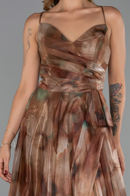 Abendkleid Lang Khaki ABU5053