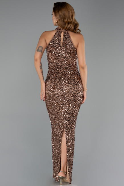 Abendkleid Lang Kupfer ABU6404