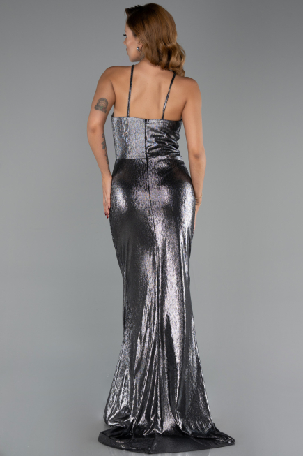 Abendkleid Lang Anthrazit ABU6407