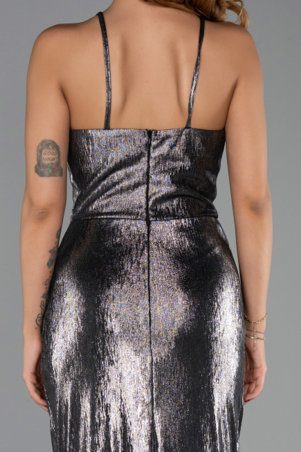 Abendkleid Lang Anthrazit ABU6407