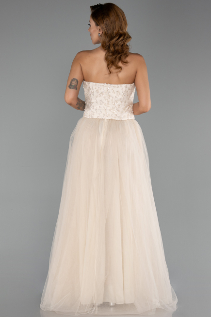 Abendkleid Lang Beige ABU6412