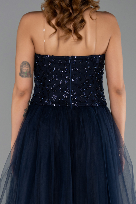 Abendkleid Lang Marineblau ABU6412