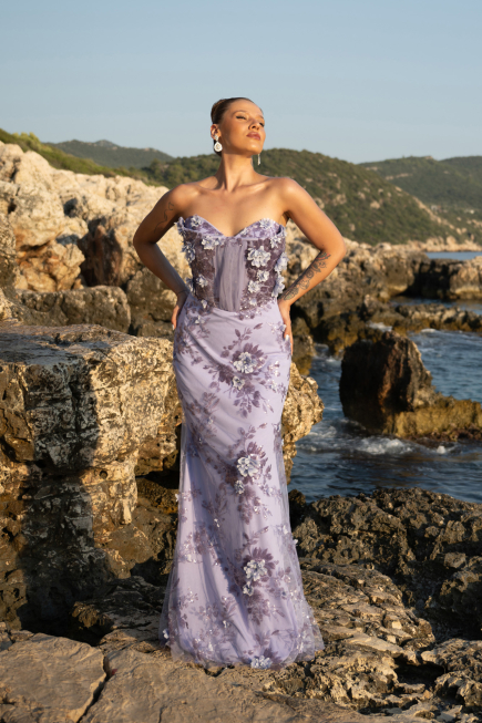 Abendkleid Lang Lila ABU6299
