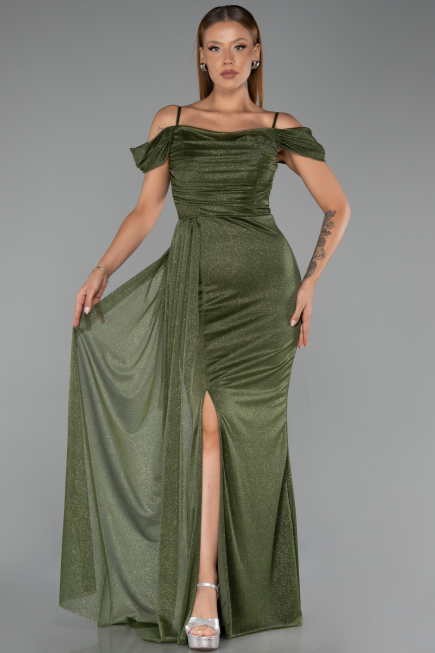 Abendkleid Lang Khaki ABU2835