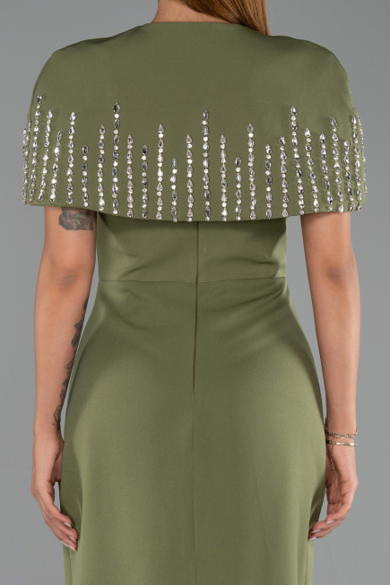 Standesamtkleid Lang Khaki ABU5889