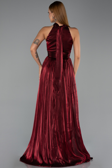 Abschlusskleid Lang Chiffon Weinrot ABU6428