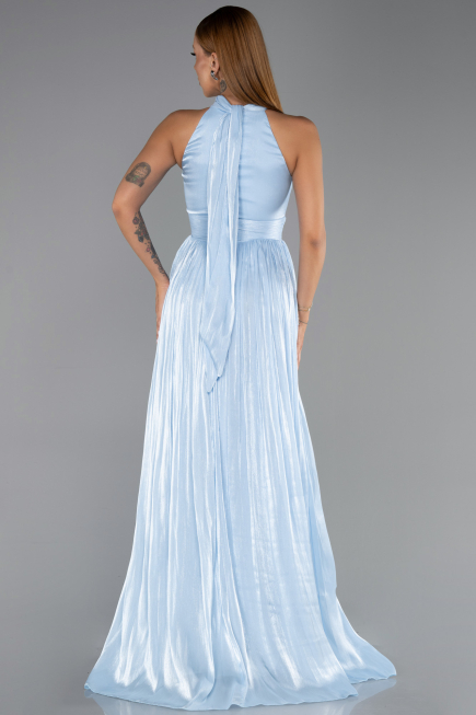 Abschlusskleid Lang Chiffon Eisblau ABU6428