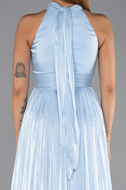 Abschlusskleid Lang Chiffon Eisblau ABU6428