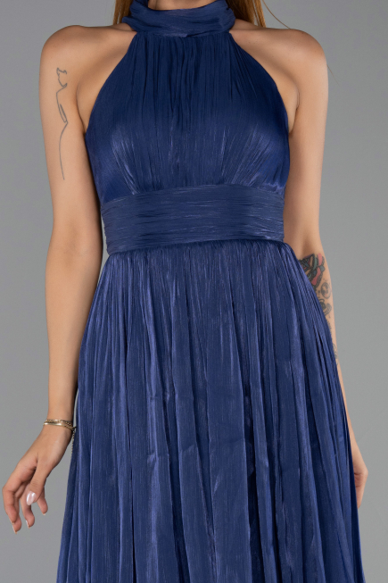 Abschlusskleid Lang Chiffon Marineblau ABU6428