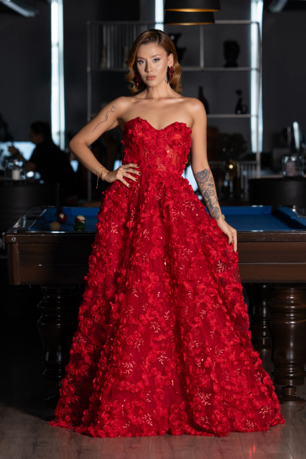 Abendkleid Lang Rot ABU6408