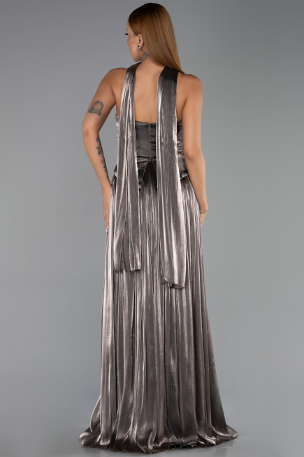 Abschlusskleid Lang Chiffon Nerzbraun ABU5957