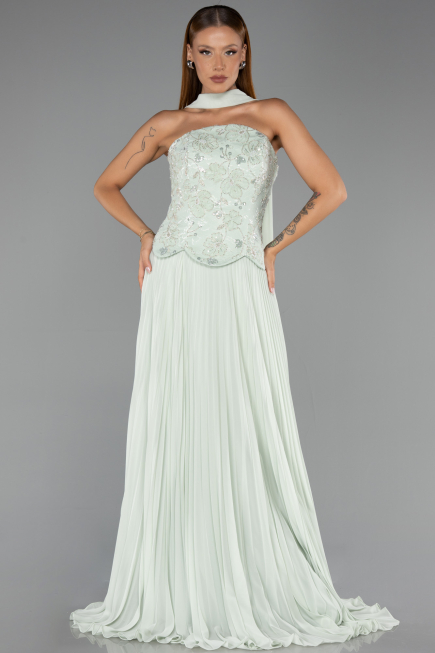 Abendkleid Lang Chiffon Minzgrün ABU6436