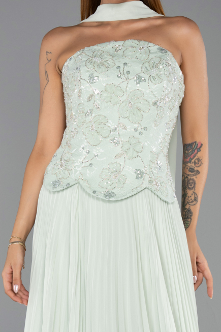 Abendkleid Lang Chiffon Minzgrün ABU6436