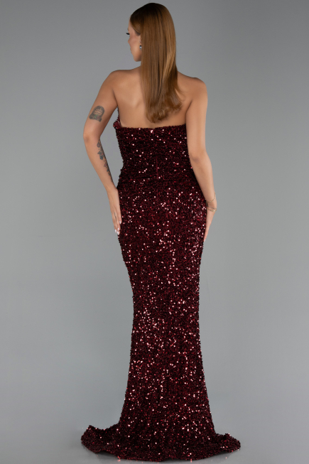 Abendkleid Lang Weinrot ABU6439