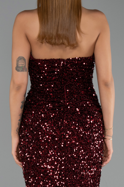 Abendkleid Lang Weinrot ABU6439