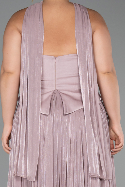 Abendkleid in Übergröße Lang Chiffon Lavendel hell ABU5958