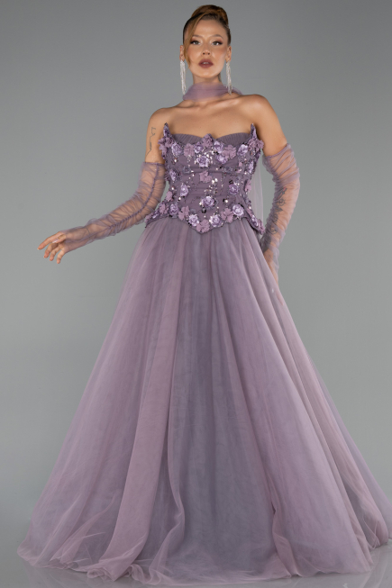 Abendkleid Lang Lavendel ABU6523
