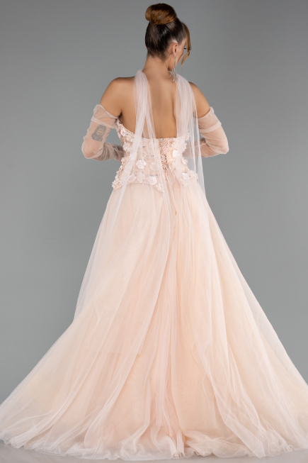 Abendkleid Lang Lachs ABU6523