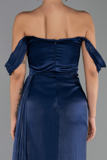 Abendkleid Lang Chiffon Marineblau ABU6496