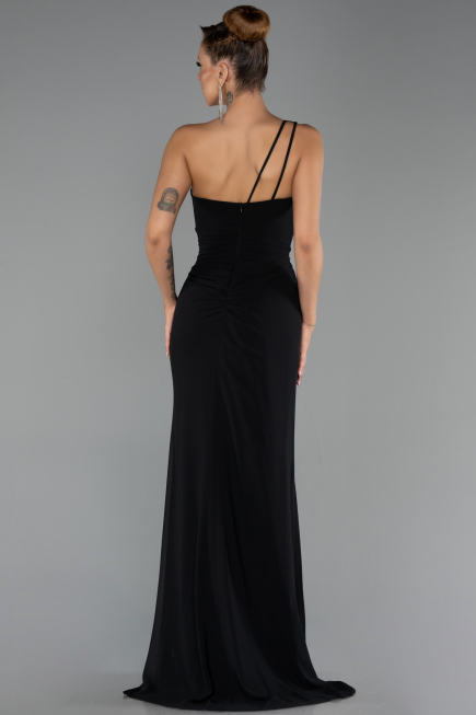 Abendkleid Lang Chiffon Schwarz ABU6500