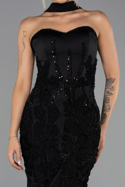 Abendkleid Lang Schwarz ABU6442