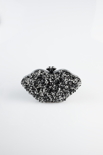 Abendtaschen Schwarz-Silber SH831