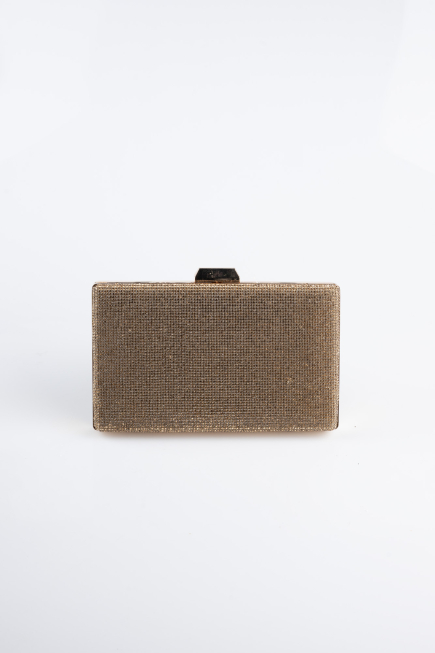 Abendtasche Steinbesetzt Gold SH863