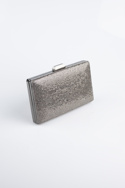 Abendtasche Steinbesetzt Platin SH863