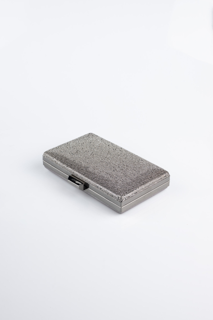Abendtasche Steinbesetzt Platin SH863