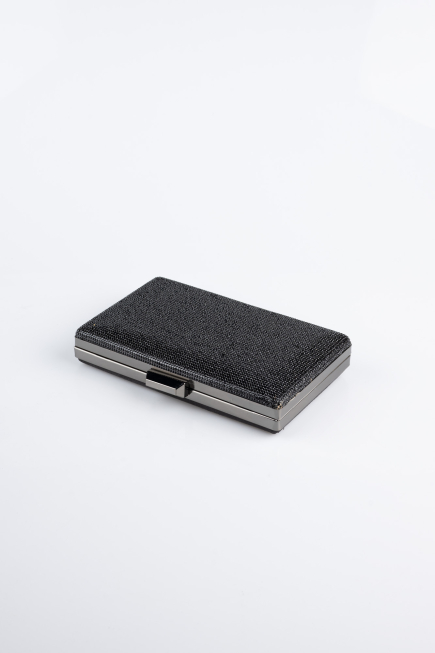 Abendtasche Steinbesetzt Schwarz SH863