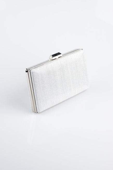Abendtasche Laserschnitt Silber SH801