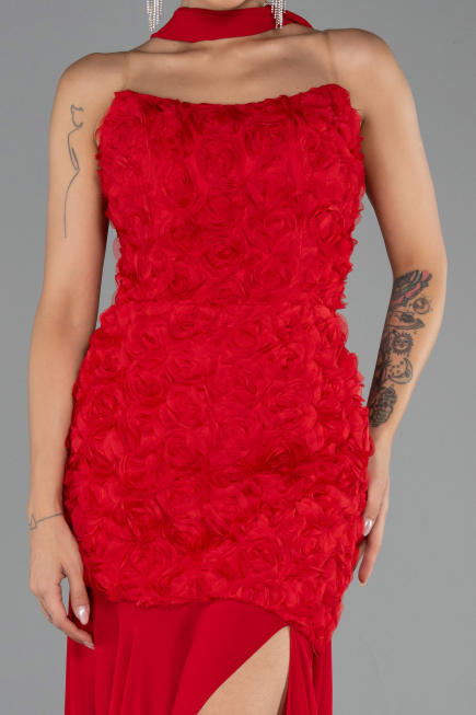 Abschlusskleid Lang Rot ABU6541