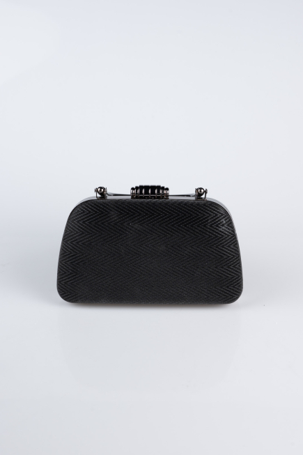 Abendtasche Gemustert Schwarz SH839