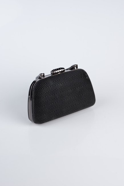 Abendtasche Gemustert Schwarz SH839