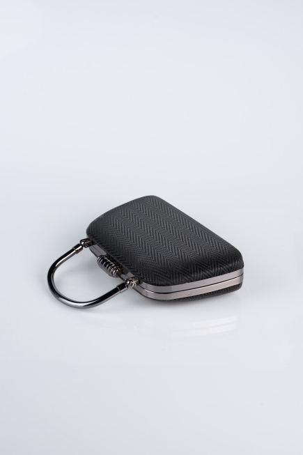 Abendtasche Gemustert Schwarz SH839