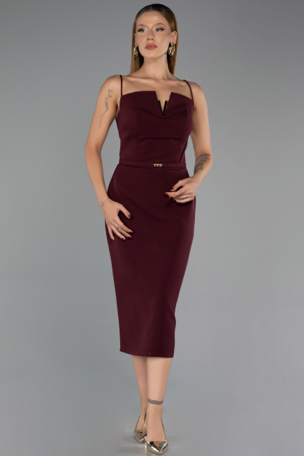 Partykleid Midi Weinrot ABK2687