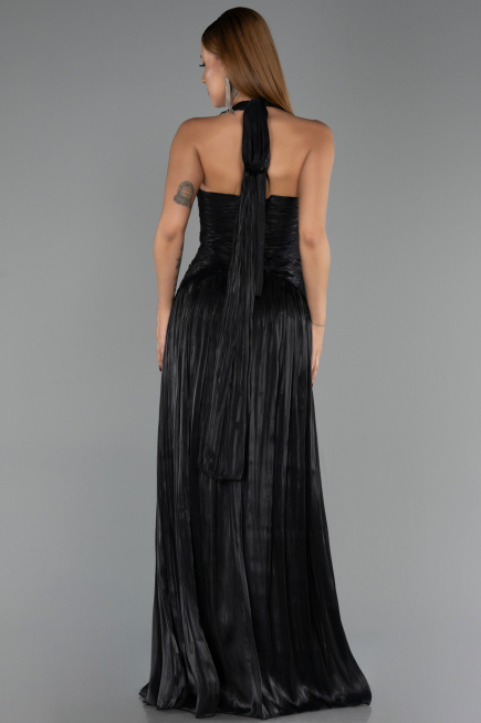 Abendkleid Lang Chiffon Schwarz ABU6551