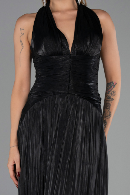 Abendkleid Lang Chiffon Schwarz ABU6551