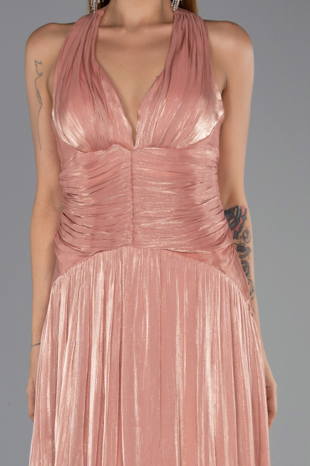 Abendkleid Lang Chiffon Zimtfarben ABU6551