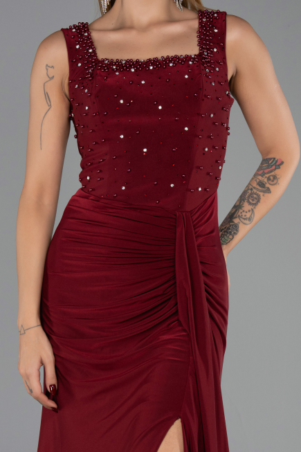 Abendkleid Lang Weinrot ABU6552